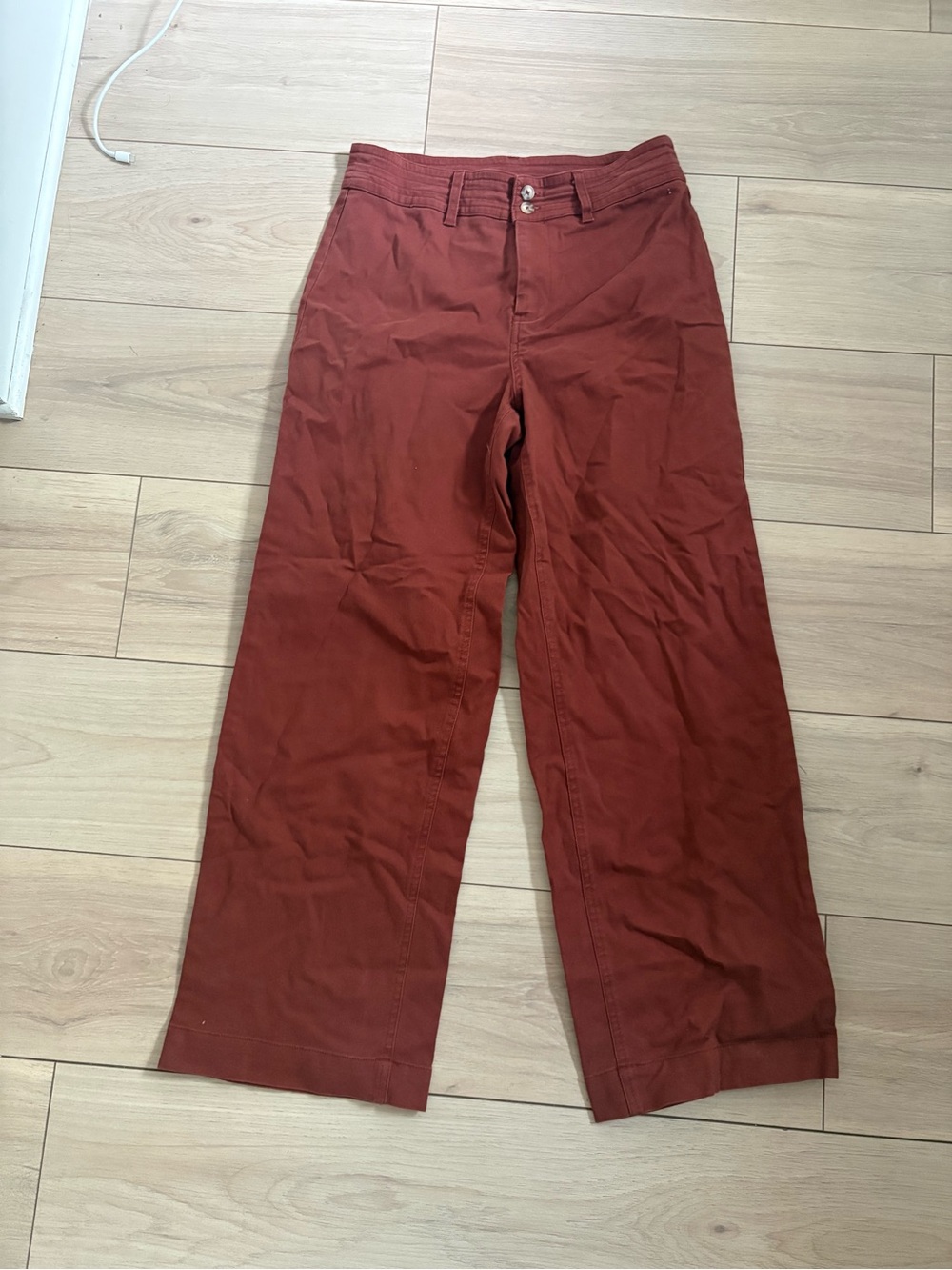 Nanette Lepore Brick Red Wide-Leg Pants